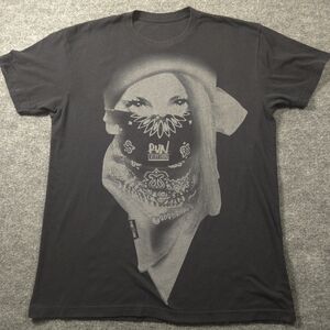 Flag Nor Fail Run Everything Labs Graphic T-Shirt Bandana Girl Black Size Large